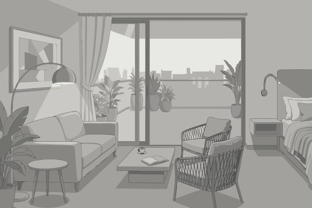 Two-Bedroom Apartment with City View